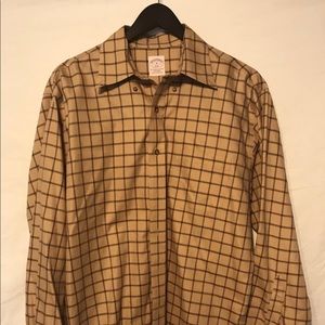 Mens Size M Brooks Brothers Dress Shirt Tan